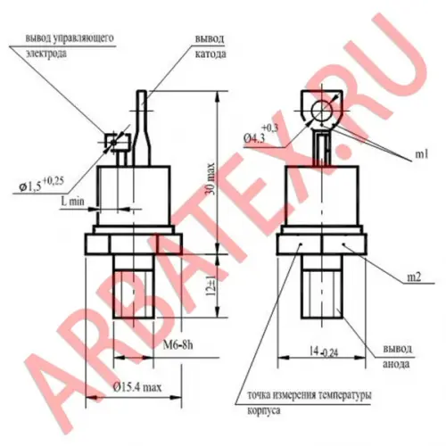 2Т122-25-8 тиристор фото 3