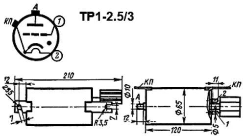 ТР1-2.5/3 тиратрон фото 3 ТР1-2.5/3 тиратрон фото 3