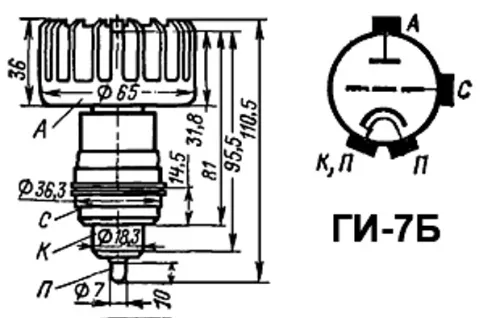 ГИ-7Б импульсный генераторный триод фото 3